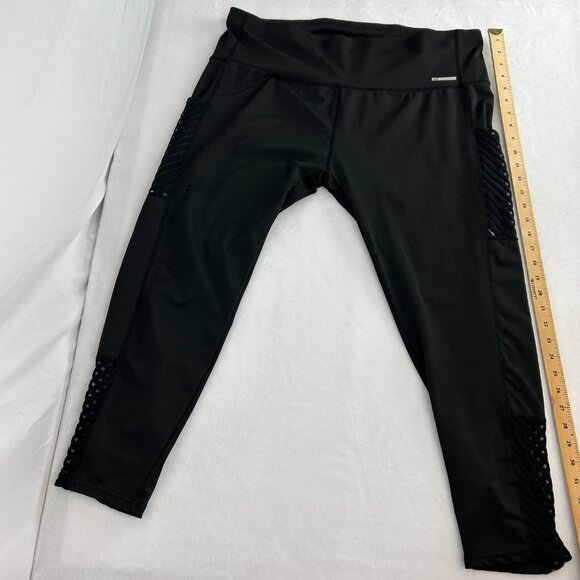 JGX Performance Leggings Womens 3 X Black Stretch Gym Running Training Yoga - Picture 3 of 11